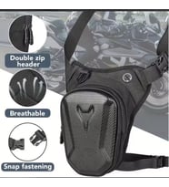 NEWİSH POLO UNİSEX AYARLANABİLİR ASKILI KULAKLIK ŞARJ KABLO ÇIKIŞLI MOTORCU BEL BACAK ÇANTASI - PORT BAG (Siyah)