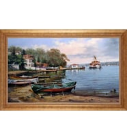 ALTIN ÇERÇEVELİ PASPARTULU TABLO CR500