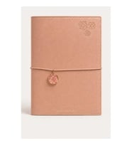 VICTORIA'S JOURNALS CHARM ÇİÇEK 126-2739 VEGAN DERİ KAPAK A5 100 gr. 96 YP. KREM NOKTALI DEFTER PAST