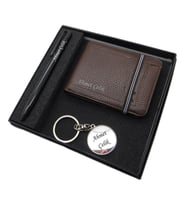 Signator D329 İsme Özel Set - Deri Kartlık + Anahtarlık  + Kalem Seti  İsme Özel Hediyelik Set (Karışık)