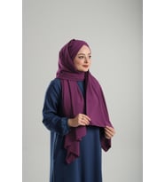 Şarabi Pratik Hazır Geçmeli Bone Şal Krep Mevsimlik Tek Bantlı 1453K_08