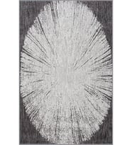 Eliana Home Baskılı, Yıkanabilir Kaymaz Taban Salon Halısı LNA1791 100x150 cm (Gri)