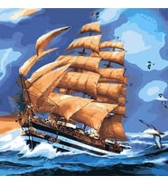 Seyir Defteri Sayıarla Boyama Seti Kasnaklı 40 x 50 cm