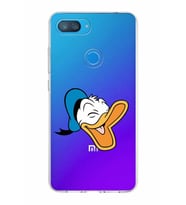 Xiaomi Mi 8 Lite Uyumlu Kapak Donald Duck Tasarımlı Şeffaf Silikon Kılıf