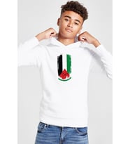 Watermelon Palestine Flag Beyaz Çocuk 3ip Kapşonlu Sweatshirt