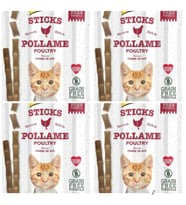 GimCat Sticks Kümes Hayvanı etli TAHILSIZ Ödül Çubukları 20 gr X 4 Paket