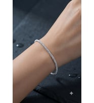925 Ayar Gümüş Zarif Popcorn Zincir Bileklik.rose.gold.rodaj Renk Seçeneği