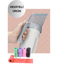 Yeni Nesil Kedi Kumu Küreği ve 4'lü kaka poşeti hediyeli