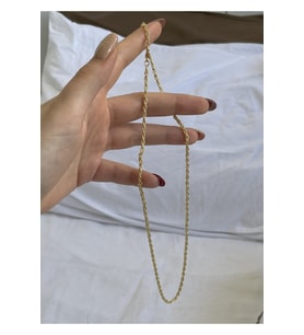Gold Ince Burgu Kolye