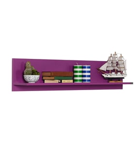 Adore Mobilya Dekoratif Duvar Rafı - Mor 120x25x20 cm (GxYxD)