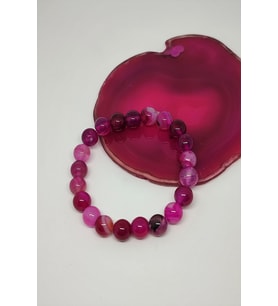 8 MM PEMBE AKİK DOĞAL TAŞ BİLEKLİK