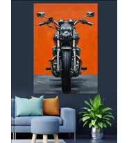 Klasik Harley Davidson Motorsiklet Dekoratif Kanvas - Mdf Ahşap Tablo