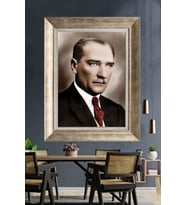 Gümüş Çerçeveli Atatürk Tablo za156