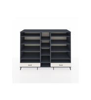 Kronos Dolap 14 Raflı 2 Çekmeceli  220x59x163 Antrasit-Antrasit/Aytaşı