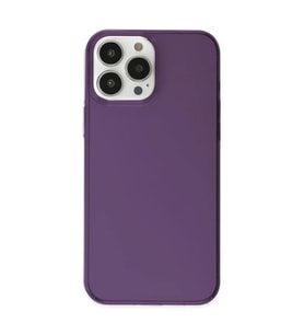 Apple İphone 14 Pro Kılıf Pc Sert Şeffaf Kapak - Mor