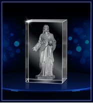 3d Kristal Hz. İsa (Gerçek 3 Boyutlu Görüntü)