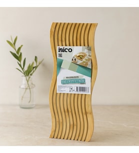Bambu Servis Sunum Tahtası 17x39x1.5 cm (Çift Yüzlü Dalgalı/Kanallı)