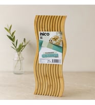 Bambu Servis Sunum Tahtası 17x39x1.5 cm (Çift Yüzlü Dalgalı/Kanallı)
