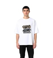 Erkek Oversize Tişört Vintage Otomobil Baskılı Nostaljik Tasarım Rahat Kesim Günlük Modern Şık Zarif