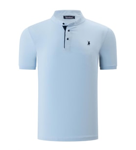 T8560 DEWBERRY T-SHIRT-DÜZ AÇIK MAVİ (Karışık)