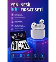 3.Nesil TWS Bluetooth Kulaklık Bluetooth Bağlantılı Akıllı Saat Amoled Ekran Plastik Hasır Kordon