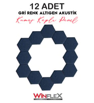 12 ADET ALTIGEN AKUSTİK KUMAŞ KAPLI PANEL-17x20CM