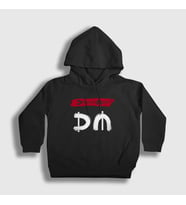 Presmono Unisex Çocuk Siyah Logo V2 Depeche Mode Kapüşonlu Sweatshirt 140880tt