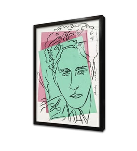Jean Cocteau By Andy Warhol Çerçeveli Cam Tablo