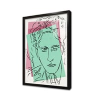 Jean Cocteau By Andy Warhol Çerçeveli Cam Tablo