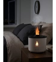 Alev Ve Volkan Efektli Ultrasonik Aroma Difüzörü Led Gece Lambalı Hava Nemlendirici