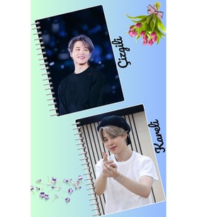 Jimin bts defter seti 2 adet A4 boyutu 21*30 çizgili + kareli 60 syf