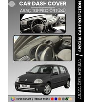 RENAULT CLIO 2 EKRANLI + ÇUKURLU (2001-2012) Torpido Örtüsü Ön Göğüs Koruma Torpido Koruma