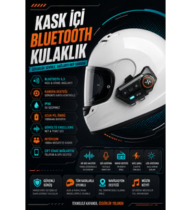 Y10 İntercom Bluetooth Kask İçi Haberleşme Kulaklığı