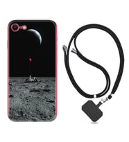 Apple iPhone 5 6 7 8 Plus Se XR Kılıf Boyun Askılı Silikon Astronoot Red Baloon 1608