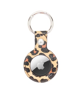 Apple AirTag Uyumlu Deri Anahtarlık Arta LEO NE Kahve (Karışık)