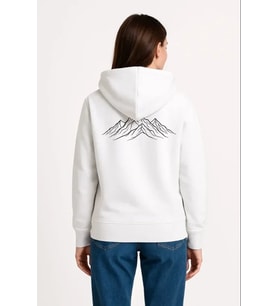 Nihilist Penguen Özel Tasarım Oversize Kapüşonlu Sweatshirt - Beyaz