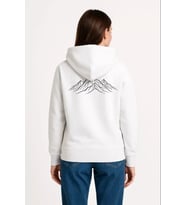 Nihilist Penguen Özel Tasarım Oversize Kapüşonlu Sweatshirt - Beyaz