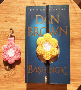 Mi-Knitting,  El Yapımı Hediyelik Çiçekli Kitap Ayracı Ve Anahtarlık, Yılbaşı Hediyesi