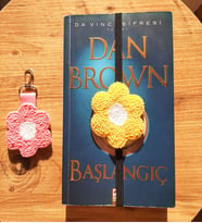 Mi-Knitting,  El Yapımı Hediyelik Çiçekli Kitap Ayracı Ve Anahtarlık, Yılbaşı Hediyesi
