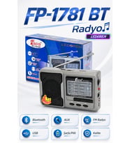 Fm Radyolu Bluetoothlu Şarjlı Cep Radyosu El Feneri Fp-1781bt 8 Bantlı Dünya Radyosu