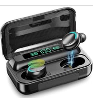 BTH-F9-5 yeni Bluetooth uyumlu 5.0 TWS Dijital Ekran Dokunmatik Kulaklık Su Geçirmez Kablosuz Kulaklık