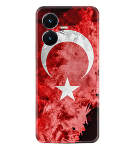 Vivo Y22S Kılıf Resimli Desenli Baskılı Silikon Şanlı Türk Bayrağı 3 1395