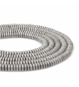 Hematit Taşı Rondela Kesim Mat Açık Gri 6x3mm Doğal Taş Dizi