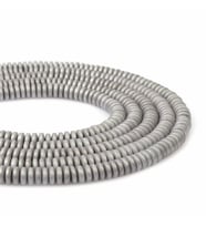 Hematit Taşı Rondela Kesim Mat Açık Gri 6x3mm Doğal Taş Dizi