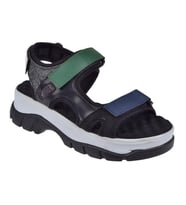 Sms Cırtlı Comfort Kadın Sandalet SMS-4740 SİYAH YEŞİL