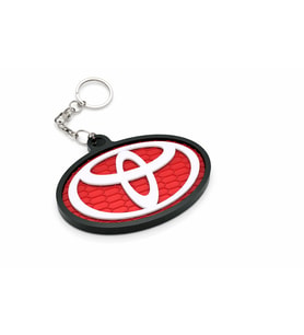 3D Baskı Toyota Logo Anahtarlık – Petek Desenli Premium Araba Anahtarlığı  Kırmızı Siyah Otomotiv Aksesuar