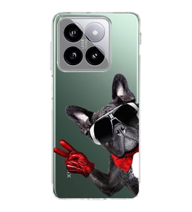PrintiFy Xiaomi Mi 13 ile Uyumlu Köpek 2 Kamera Korumalı Şeffaf Kılıf