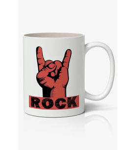 Rock Baskılı Kupa Bardak Baskılı Kahve Kupa Bardak