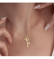 Gökdeniz 925 925 Ayar Yoga Model Gümüş Hediyelik Kadın Kolye