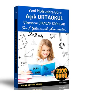 Açık Ortaokul Yardımcı Kitabı (2100 Güncel Soru)
